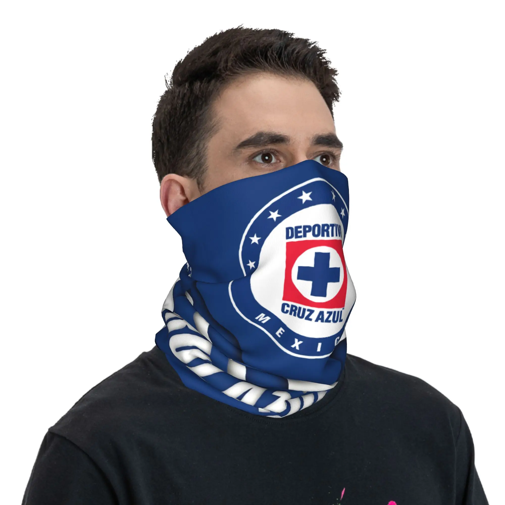 Mexico Football Club Soccer FC Cruz Azul Winter Headband Neck Warmer Women Men Ski Cycling Tube Scarf  Face Bandana Gaiter view 5