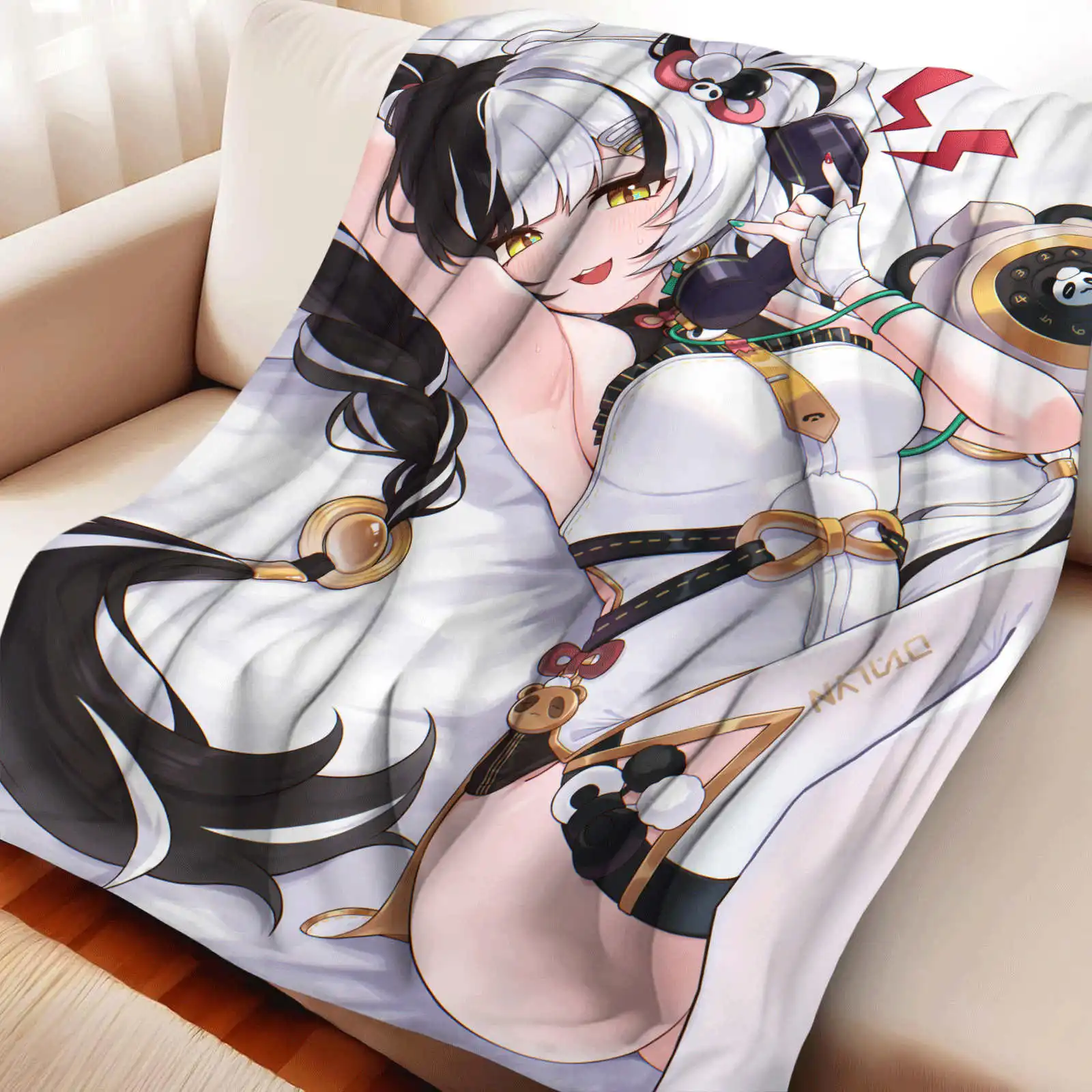 

Zenless Zone Zero Ryuon Flannel Blanket , Soft Fluffy Warm Sofa Bed Throw Blanket More Size，fans warm gifts