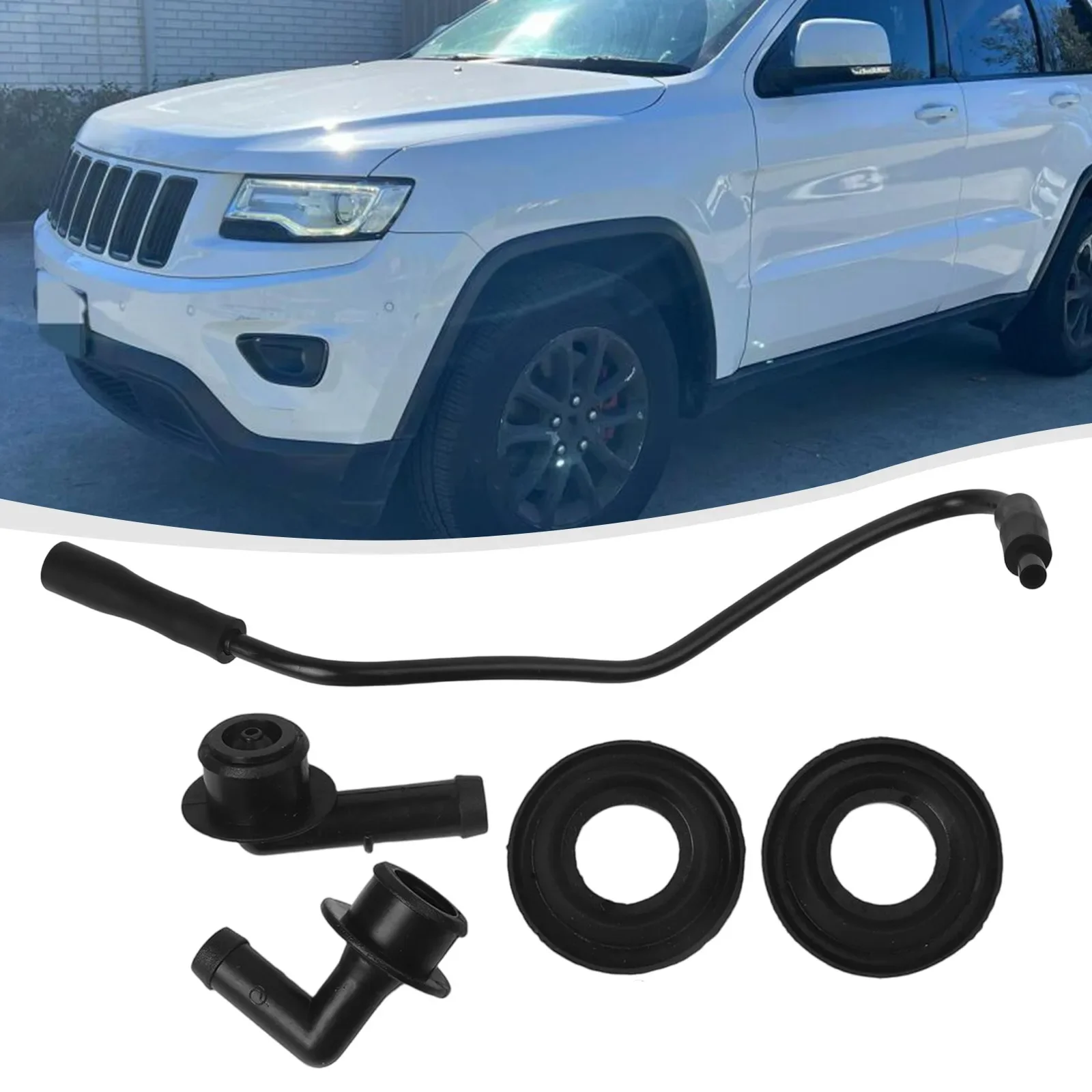 خرطوم تهوية علبة المرافق وصمام PCV لسيارة جيب لشيروكي وورانجلر 4 0L 1997 2004 رقم الجزء OEM 04854265