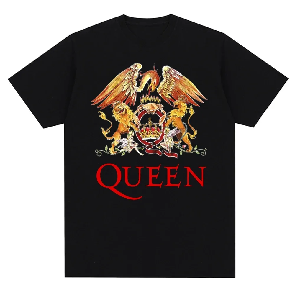 Vintage Queen Rock Music Band Printed Summer T Shirt Fashion Men Women 100% Cotton T-shirt Short Sleeve Tees Streetwear Clothing