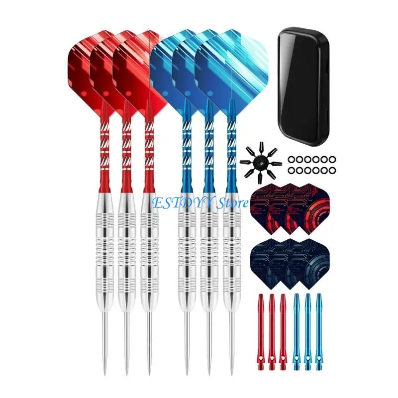 G6DE 1 Set Professional Steel Darts Needle Set Metal Steel Tip Darts With Carrying Case Darts Accessories Easy to Use