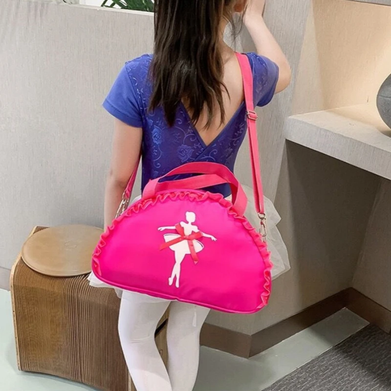 Children's lace shoulder bags Girls canvas Handbags Kid's dance bags Child School Bags Teenagers Latin ballet backpack NAB175