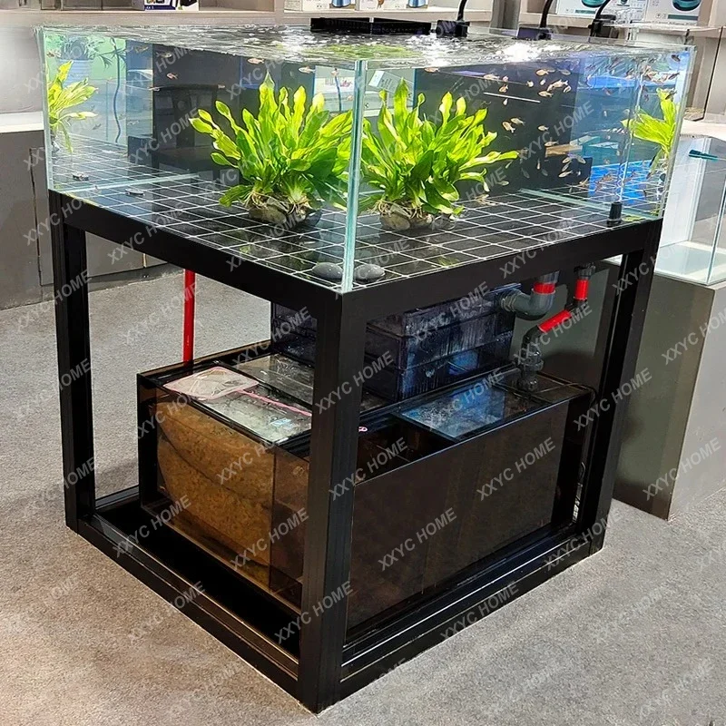 Y1 square stream tank fish tank bottom filter  industrial wind extremely narrow stream tank backpack overflow bottom filter