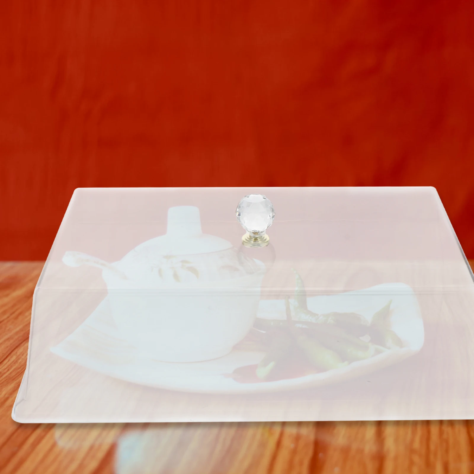 

1pc Dustproof Thermal Food Preservation Dish Storage Cover Clear Dome Material Compact Travel Storage Dish Cover