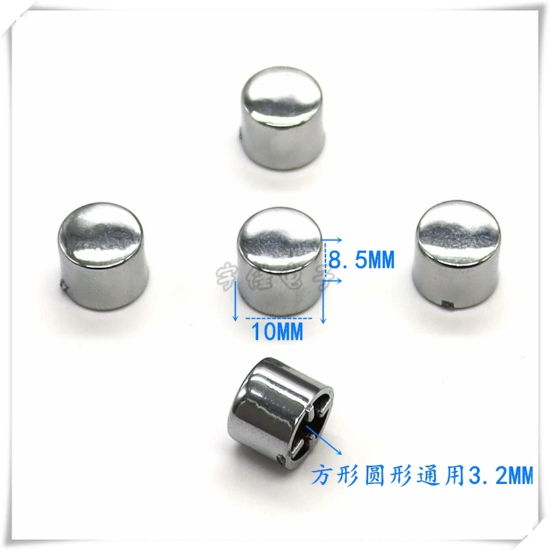 10PCS Electroplating Button Cap 10*8.5mm Hole Diameter 3.2MM Square Hole Round Hole Universal Light Touch Switch Button Cap