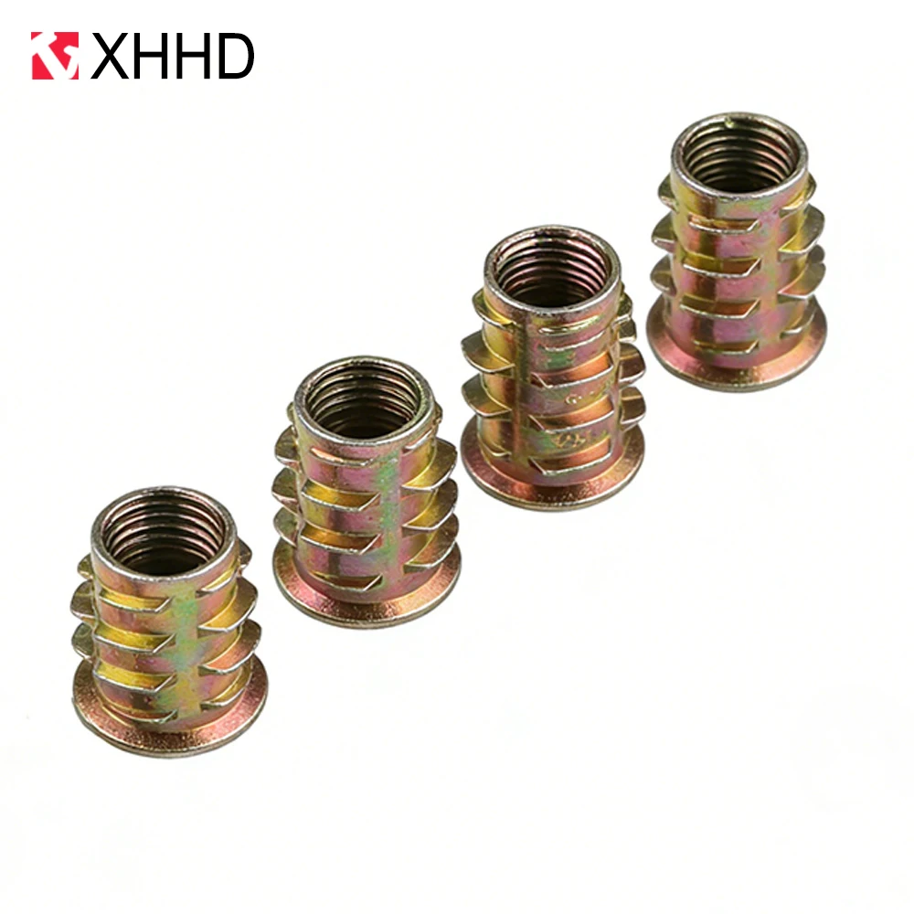 5-30pcs Embedded Insert Nut E-Nut M4 M5 M6 M8 M10 Hexagon Hex Socket Allen Head for Wood Furniture Inside and Outside Thread