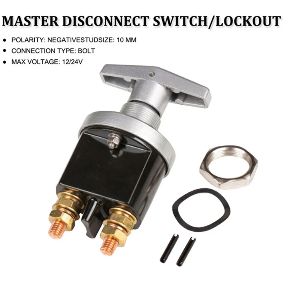 

Sale Newest High Quality Yacht/RV Battery Power-off Switch With Locking Panel, 12V Rated Current 500A Car Accessories