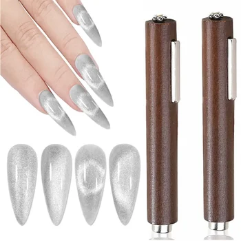 3-in-1-Multifunktions-Katzenaugen-Magnet für Nail-Art-Design, starker, dicker Magnetstab, großes zylindrisches magnetisches Nagelwerkzeug