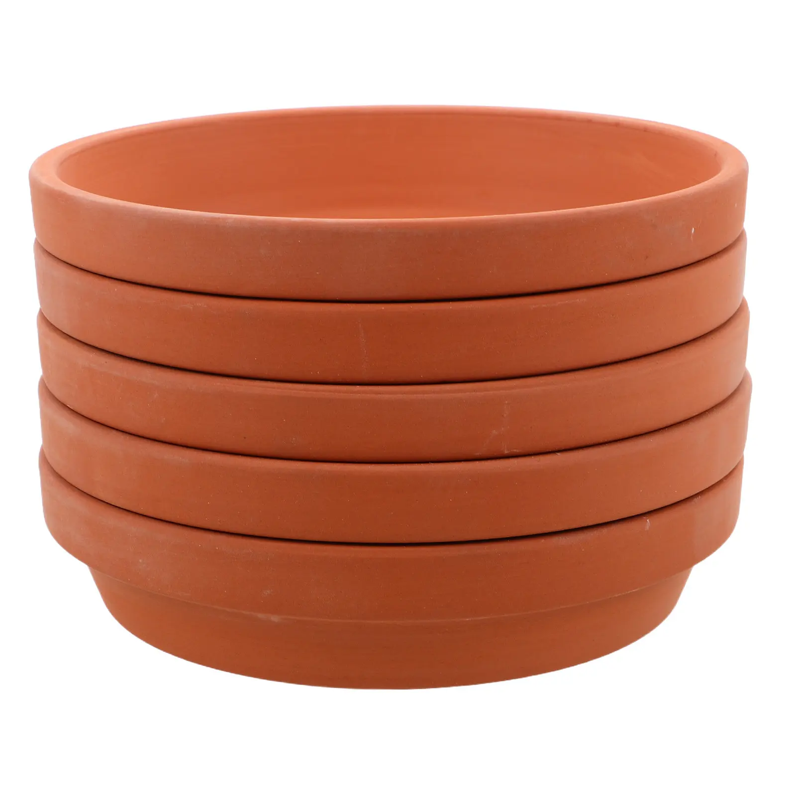 5Pcs Terracotta Drainage Trays Round Red Clay Pot Saucers Flower Planter Plates Water Catchers Indoor Outdoor Garden