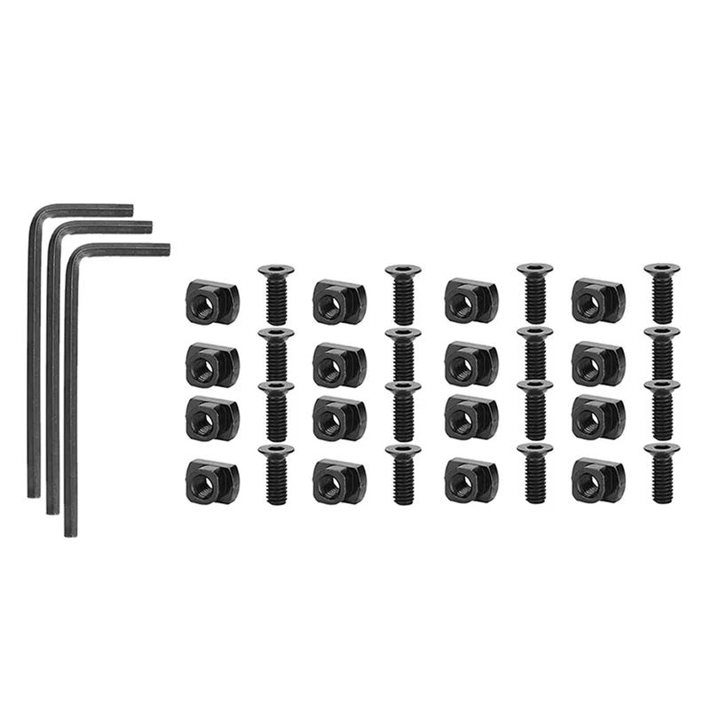 T-образный гайка, 16 шт., сменные наборы метрических винтов M 4 с Т-образной гайкой, совместимые со стандартными рейками и резьбовыми винтами