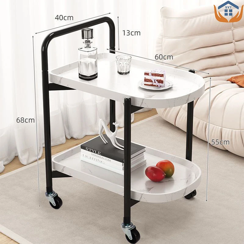 

Nordic Sofa Side Table Bedside Table Light Luxury Modern Simple Living Room Small Coffee Table Mobile Trolley CJ-13