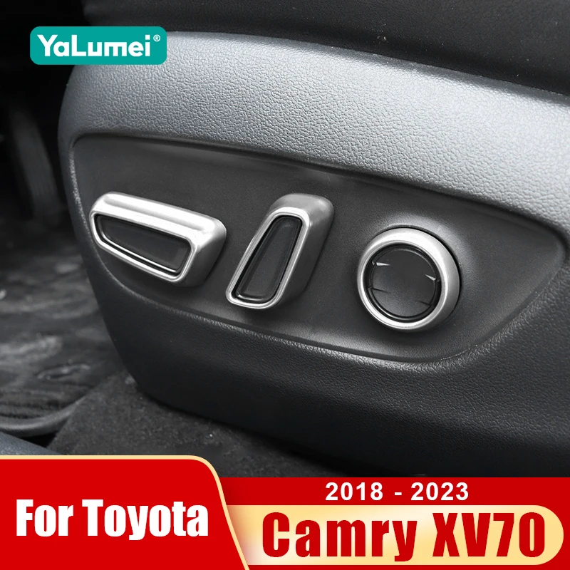 

For Toyota Camry XV70 2018 2019 2020 2021 2022 2023 Camry 70 Hybrid Car Seat Adjusting Switch Knob Cover Trim Accessories