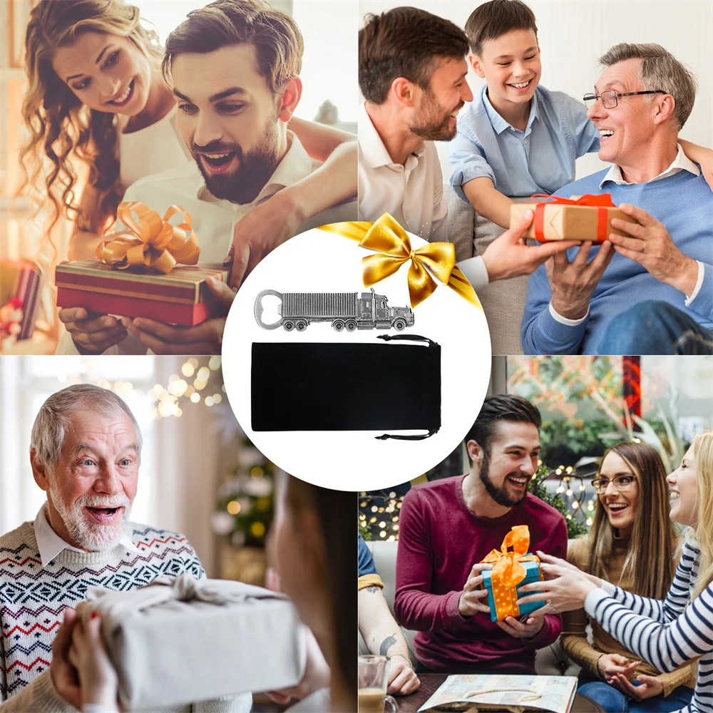 فتاحة زجاجات معدنية لسائق الشاحنة ، فتاحة بيرة ، هدية عيد ميلاد فريدة ، ملحق بار المطبخ