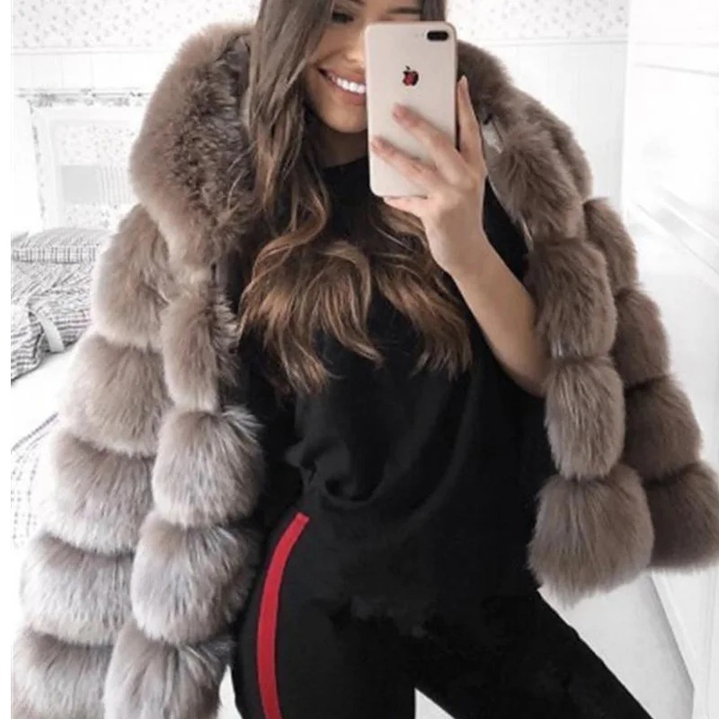 XS-4XL Mink Coats Women 2024 Winter Top Fashion Pink FAUX Fur Coat Elegant Thick Warm Outerwear Fake Fur Jacket Chaquetas Mujer