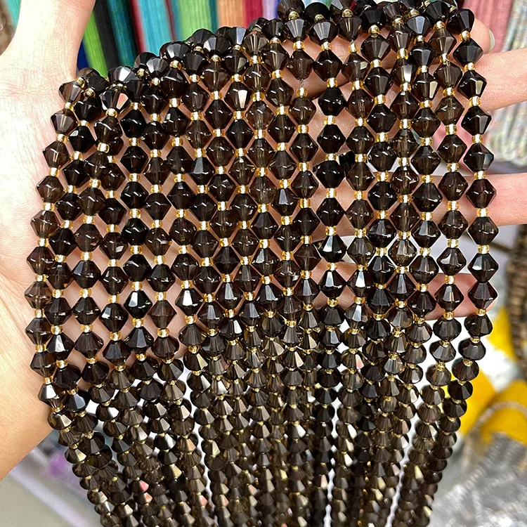 Faceted Twisted Natural Stone Agate Tiger eye Rose Quartz Agate 8mm Stone Beads 15'' Strand For DIY Jewelry Making Bracelet
