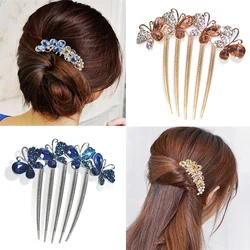 Rhinestone Hair Comb Butterfly Hairpin Women's Fashion Retro Luxury Hair Accessories