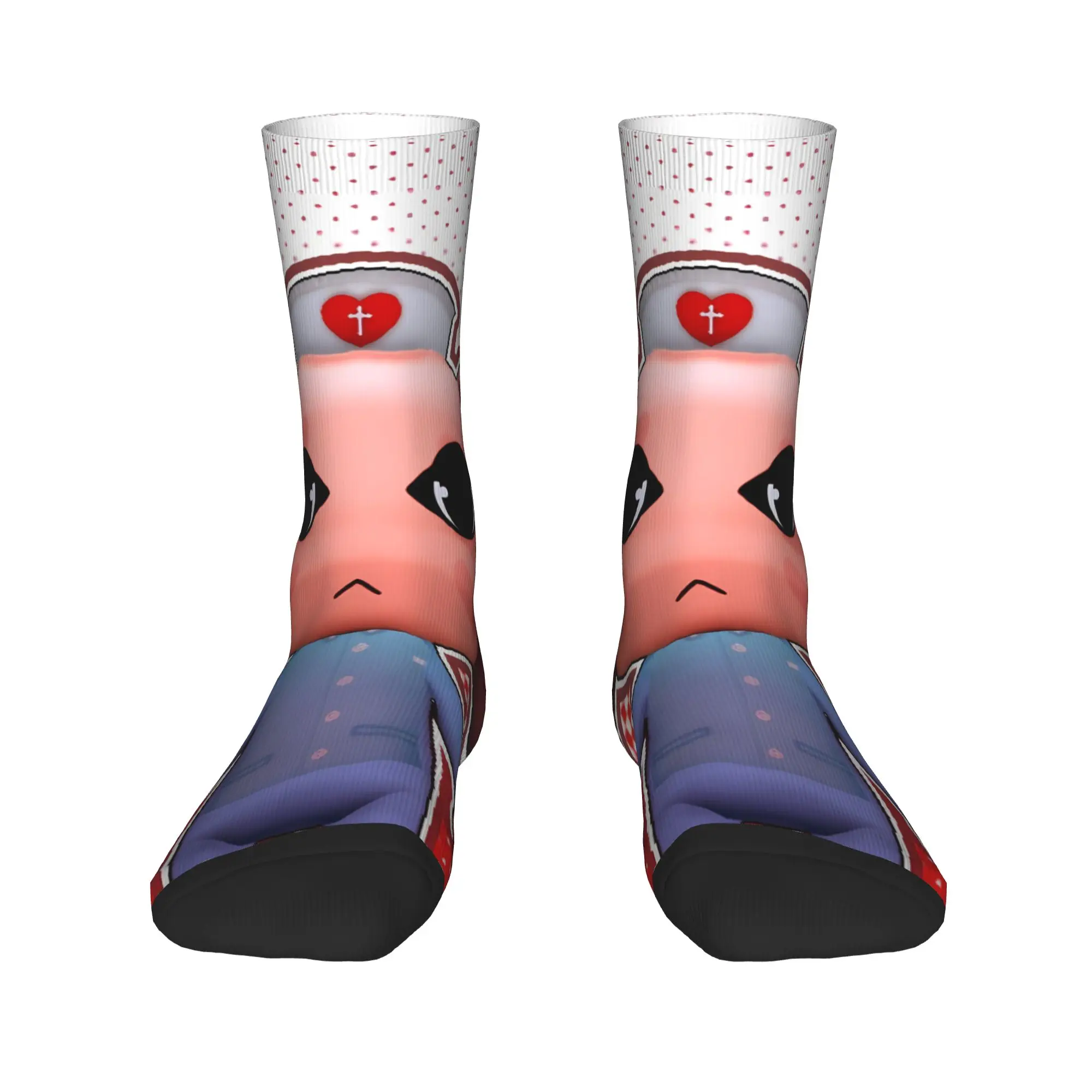 Animal Hospital Nurse Dog Red Manga Stockings  Pattern Funny Socks Autumn Anti Slip Socks Couple Skateboard Warm Soft Socks