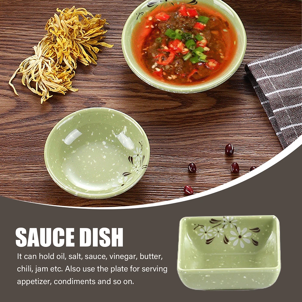 

4 Pcs Melamine Sauce Dishes Easy Clean Kitchen Food Seasoning Containers Vinegar Dish Plates Home Restaurant Serving Platter