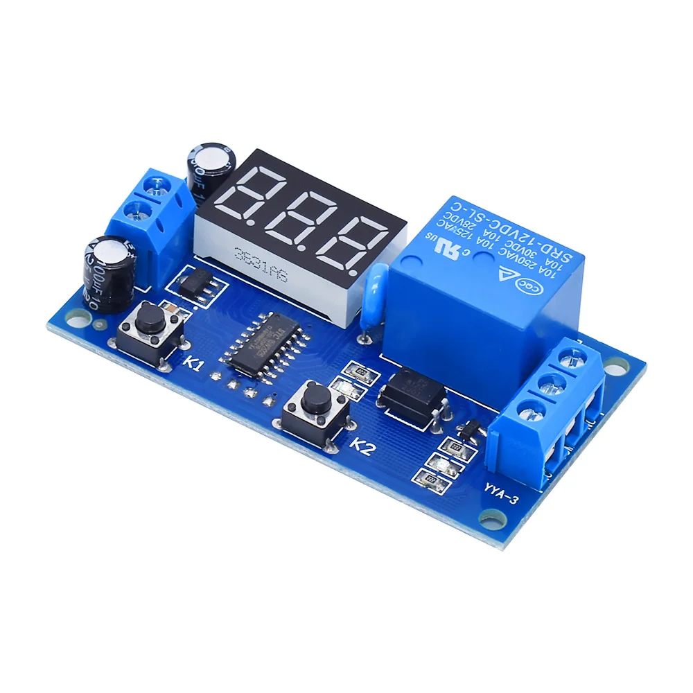 Infinite Loop Countdown Switch Control Module Timer Module DC 12V Digital Display Delay Relay Delay Time Multifunction Module