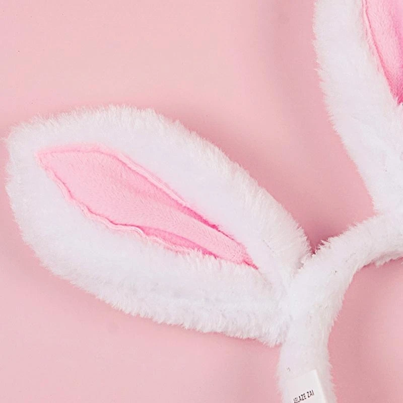 R1wa morbido peluche con bunnies a orecchio per cani a cerchio fascia unico copricapo