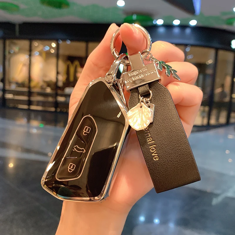 ل VW Volkswagen Golf 8 MK8 ID.3 ID.4 حافظة مفاتيح السيارة من البولي يوريثان غطاء حماية شل الإكسسوارات للجولف 8 #4