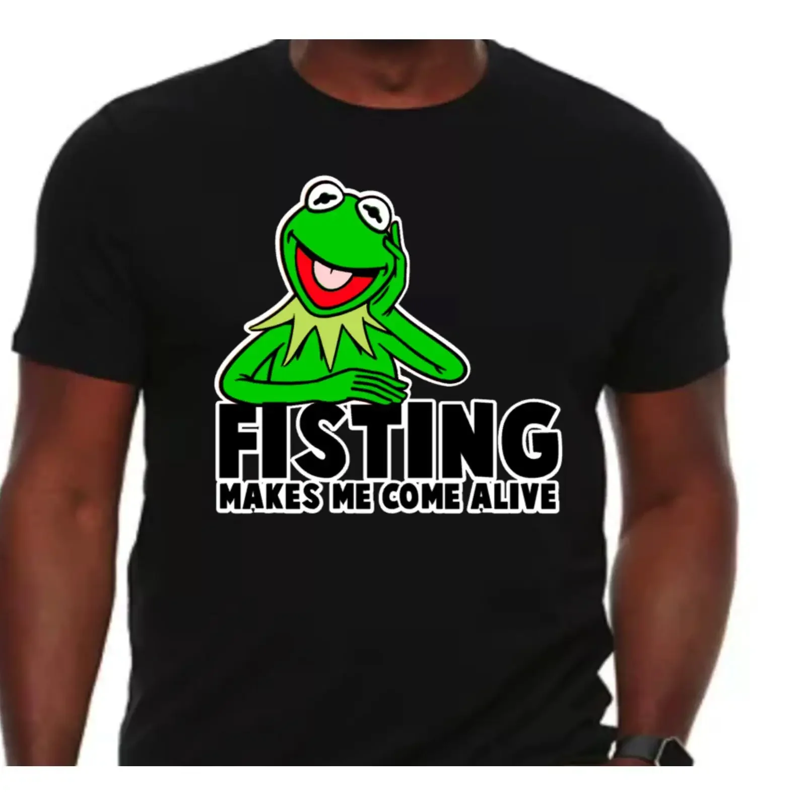 T-shirt « Fisting makes me come alive » vintage, délavé, doux, tendance, polyvalent, décontracté, confortable, élégant, pour un usage quotidien