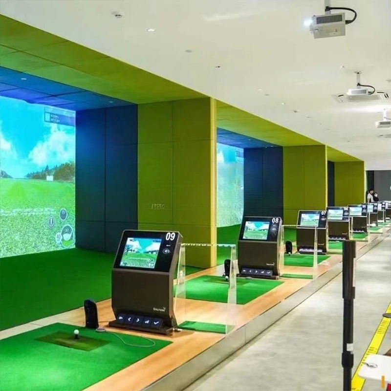 Indoor simulated golf practitioner