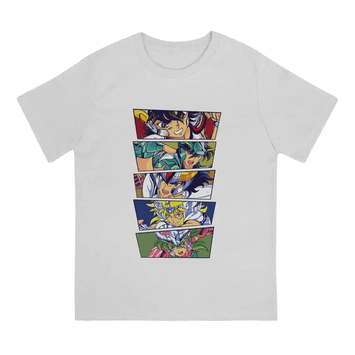 Saint Seiya Manga Cartoon Polyester TShirt for Men The Knights Basic Summer Sweatshirts T Shirt Novelty Trendy