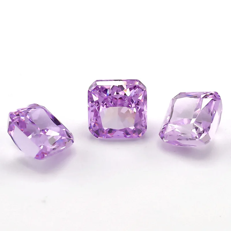 

High Quality 5A Purple Crushed Ice Cut Zircon Beads, Sparkling Crystal Loose Gemstones for Earrings Necklace Craft