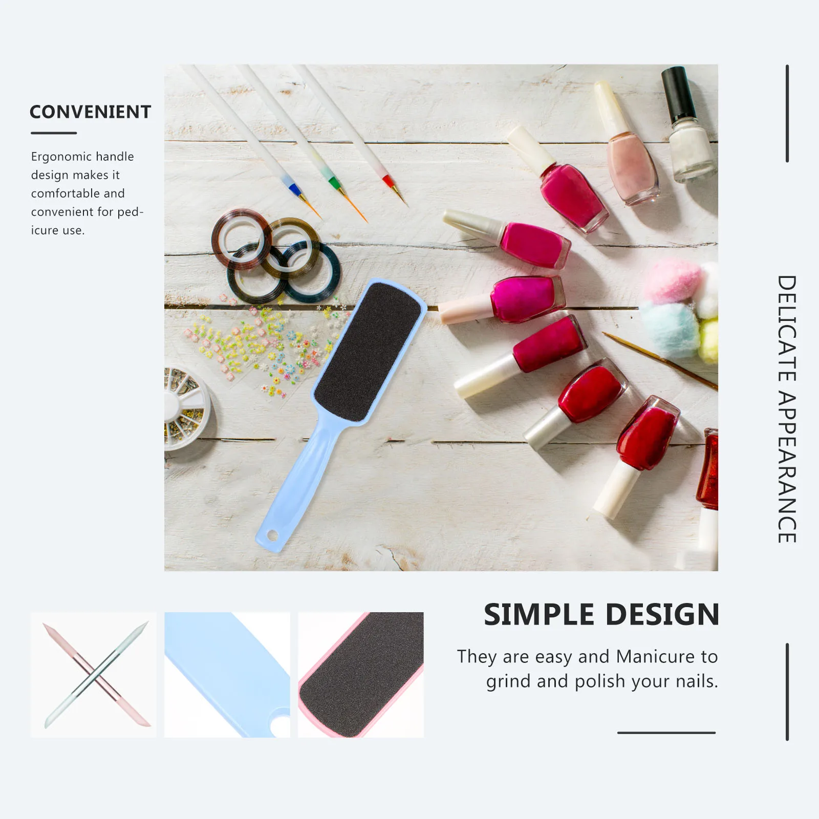 

6pcs Foot Pedicure S paper Dual sided H held Foot Trimmer Tool Exfoliating H held Pedicure Tool Nail File Callus Removal