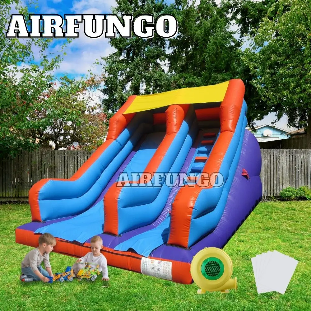 15ft Outdoor Kids Party trampoline slide inflatable bouncer slide equipment inflatable dry slides china