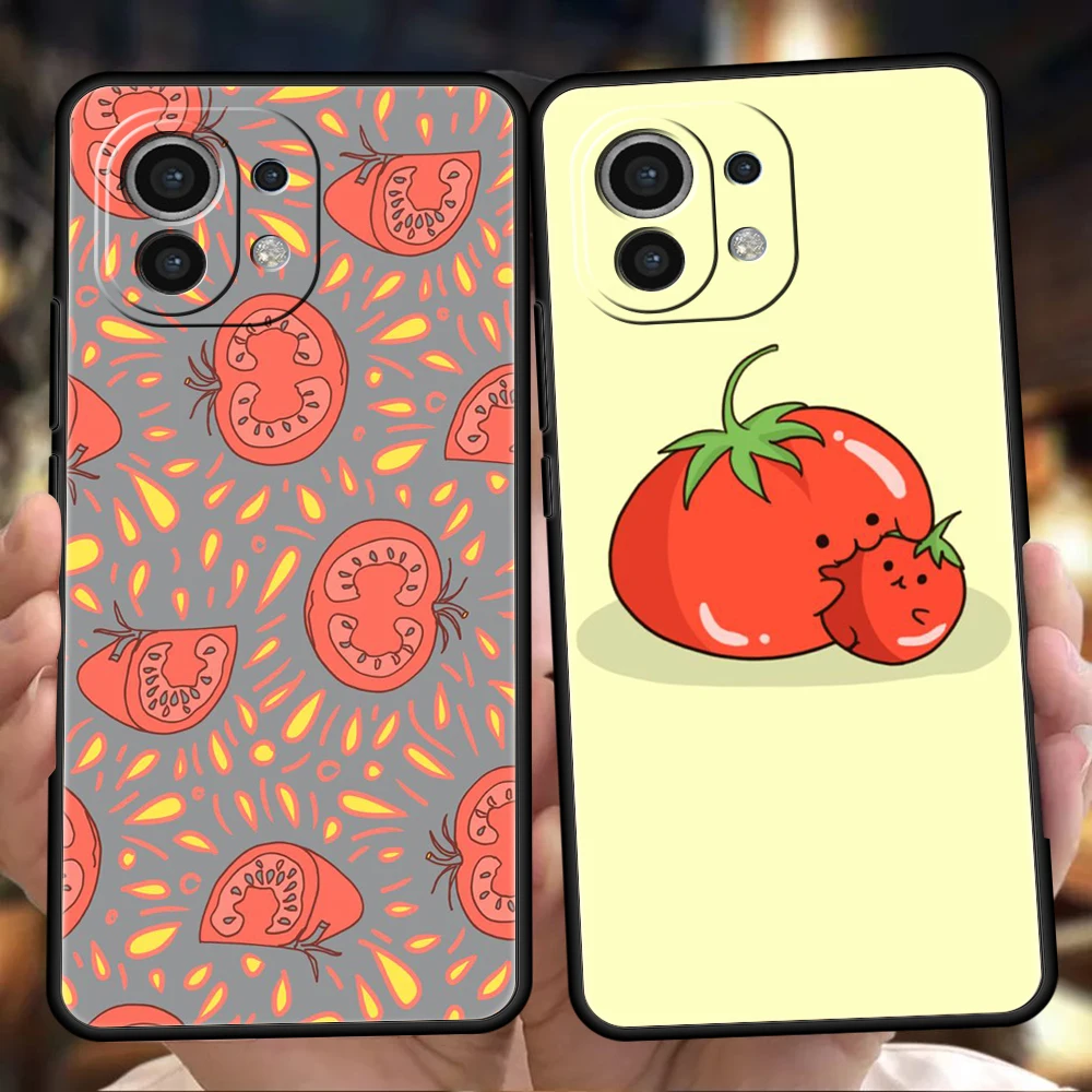 Fruits Tomatoes Pattern Phone Case for Xiaomi Poco C51 F3 X3 X4 GT NFC M3 M4 M5 Mi 13 12 11 Ultra 12T Pro Lite 5G Silicone Cover