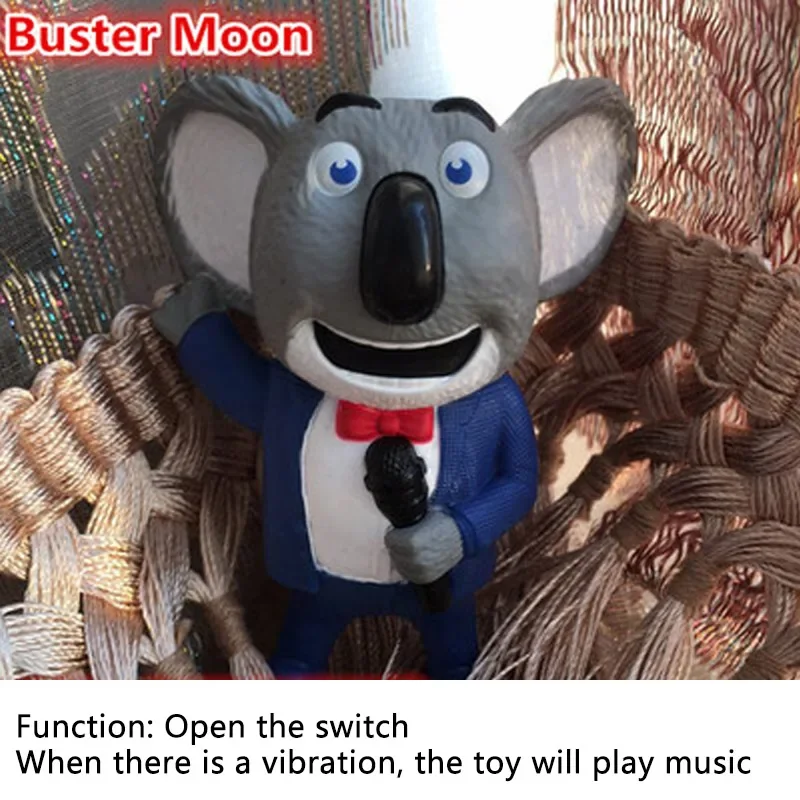 Animated Film SING Figurines Music Dolls Animal Meena Pig Elephant Rosita Buster Moon ASH Figure Collection Kids Birthday Gifts