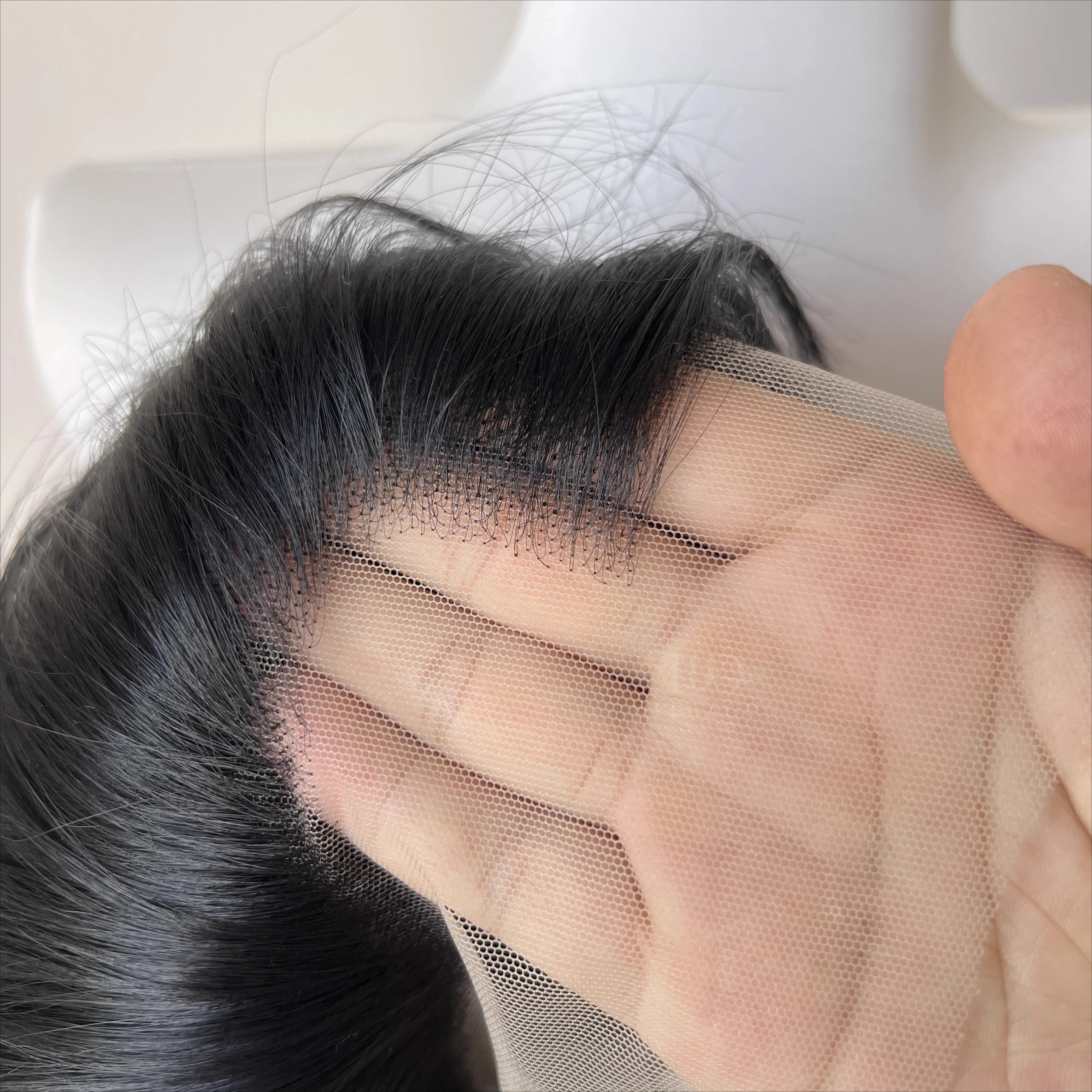 Black Short Hair Wig for Man with A Slicked-back Hairstyle Cosplay 13*4 HD Synthetic Lace Front Wig  Short Wigs Frontal Peluca