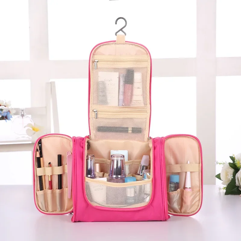 Travel Portable Storage Bag Hanging Three Open Makeup Bag Organizer Korean Version Hook Large Capacity Woman Toiletry Bag