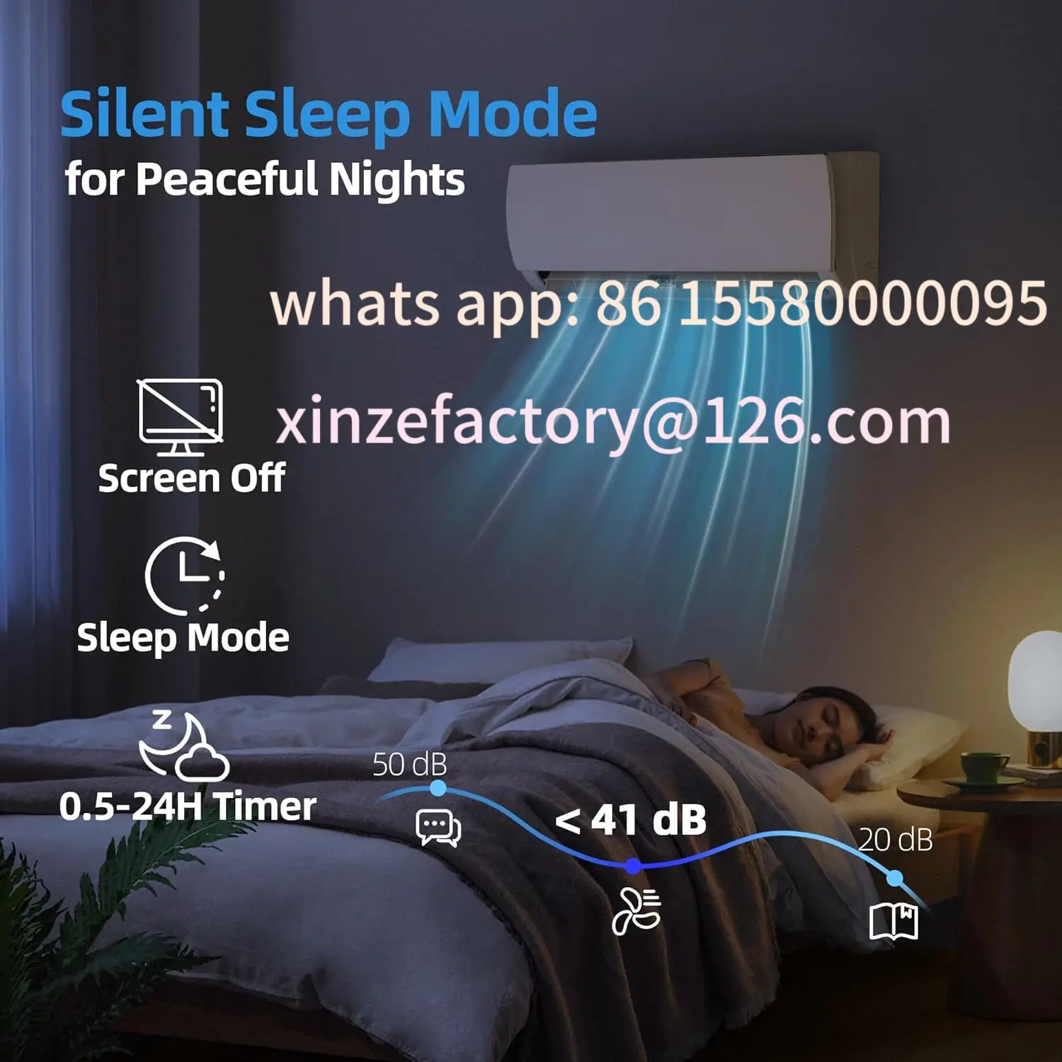 Настраиваемый мини-сплит-кондиционер и обогреватель с инвертором