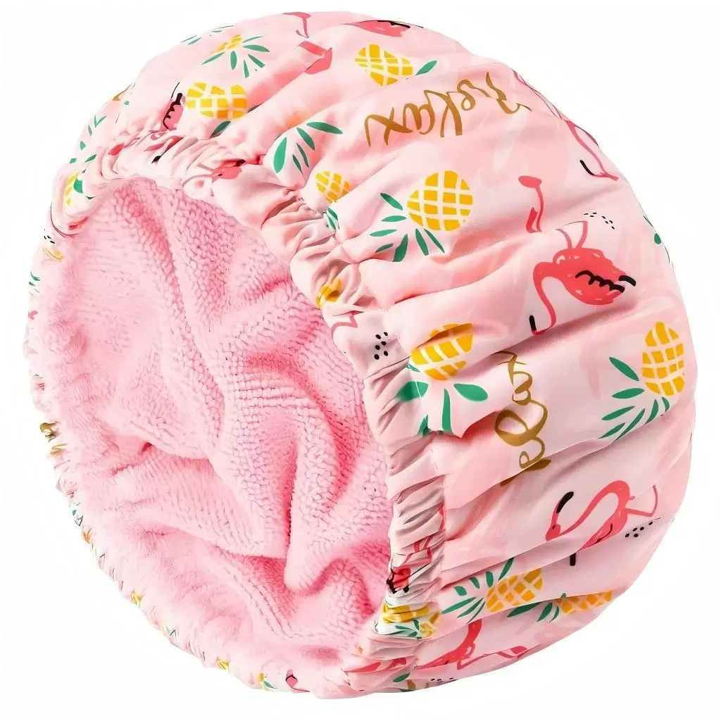 Terry Lined Shower Cap for Women