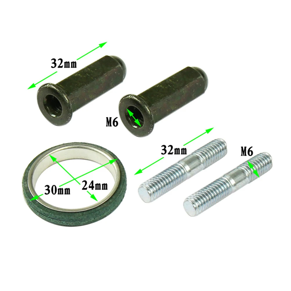 Engine-Exhaust Kit Exhaust-Pipe Screw Kit DIY Installation Engine Compatibility Sturdy Washer Kit For GY6 Scooters