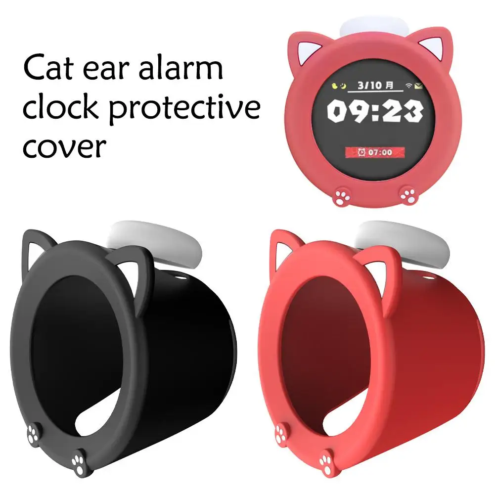 For Nintendo Sound Clock Alarmo Alarm Clock Cat's Ears Shaped Button Protection Cover Anti Fall Dust-proof Protective Cover