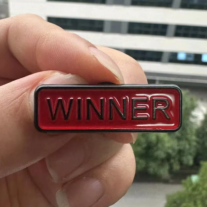 

Enamel Pin "Winner" Inspirational Quotes Lapel Badge Brooch Accessory for Bags Apparel