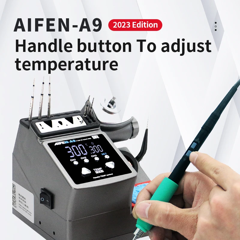 AIFEN A9 Soldering Station Compatible  Soldering Iron Tips C210/C245/C115 Handle Lead-free Electronic Welding Rework Station