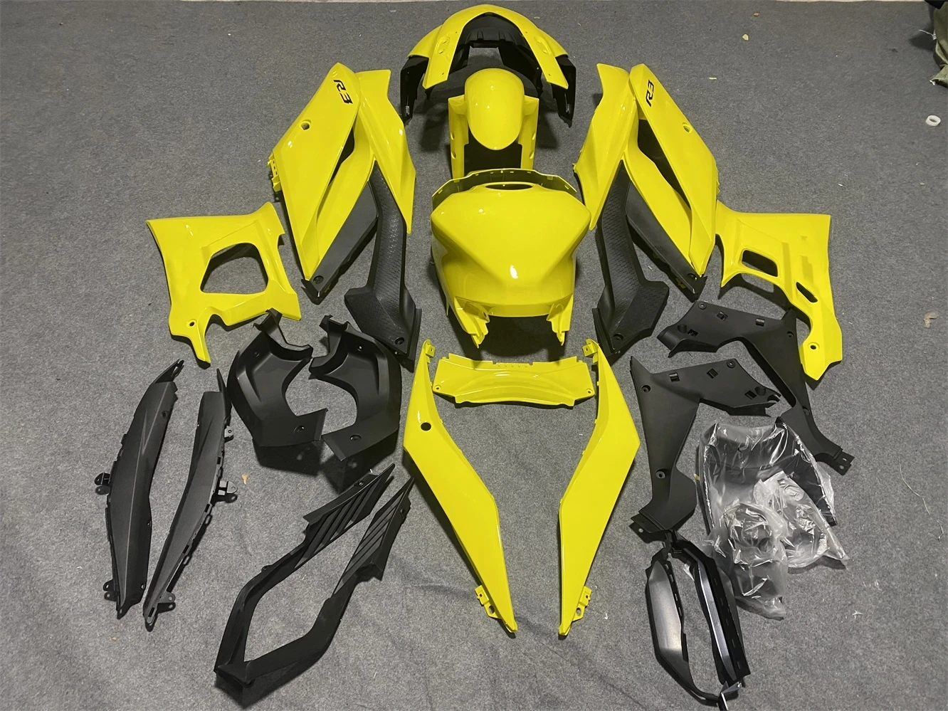 Motorcycle Fairing kit for Yamaha R3 19-23 R25 2019 2020 2021 2022 2023 Fairing Glossy yellow