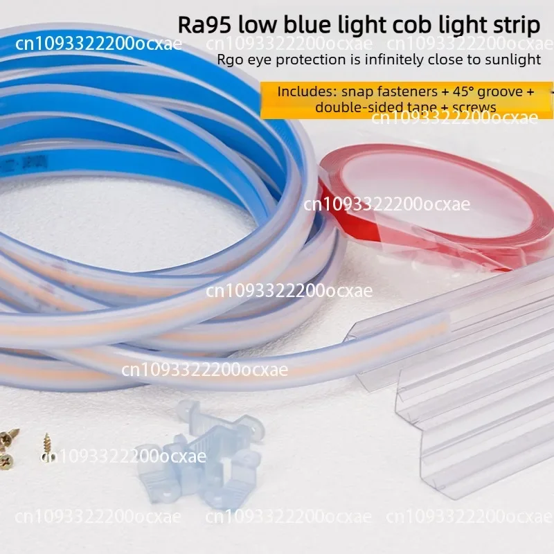 220V Household COB Light Strip Full Spectrum RA95 RG0 Eye Protection 360 Beads Driver Free Soft Stroboscopic Fill Light