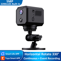 Mini Horizontal Rotation 330° Tuya Smart WiFi Rechargeable Battery Night Vision Auto Tracking CCTV Security Surveillance Camera