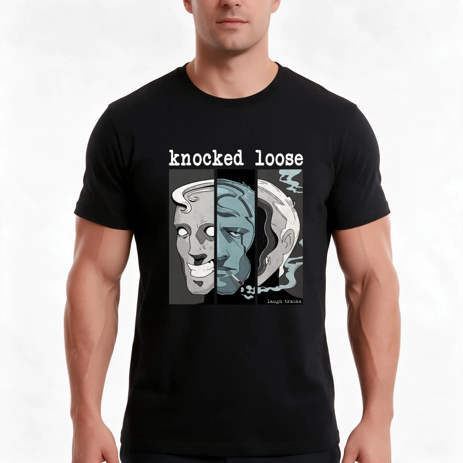 Have Nots Knocked loose laugh tracks T-Shirt, Summer Casual Cotton Tee, Oversized Streetwear Tops, Vintage Graphic Print