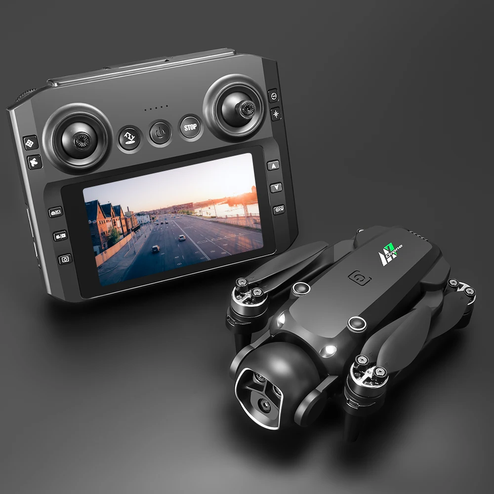 Mini Dron M7 4K, cámara HD profesional con pantalla grande, 2,4G, WIFI, FPV, flujo óptico sin escobillas, cuadricóptero plegable