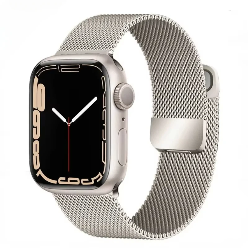 Milanese Metal Strap For Apple watch Ultra 10 9 8 7 6 5 SE Soft Magnetic Double Section Band iWatch 49mm 46mm 42mm 45/44/41/40mm