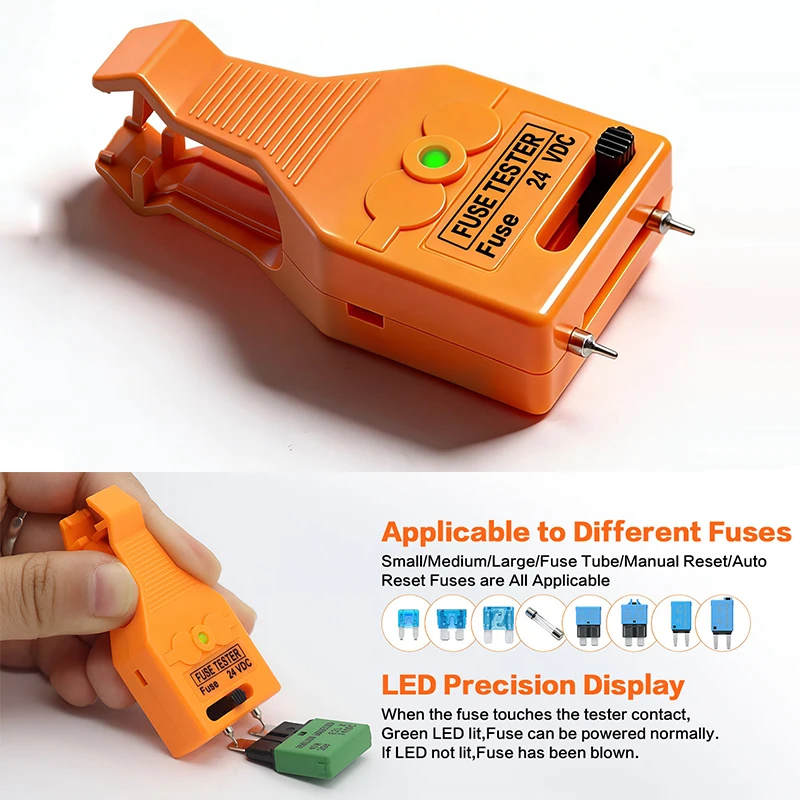 Universal Fuse Tester Multifunctional Portable Checking Blade Fuse Checker Puller Tool Auto Fuse Tester Car Accessories