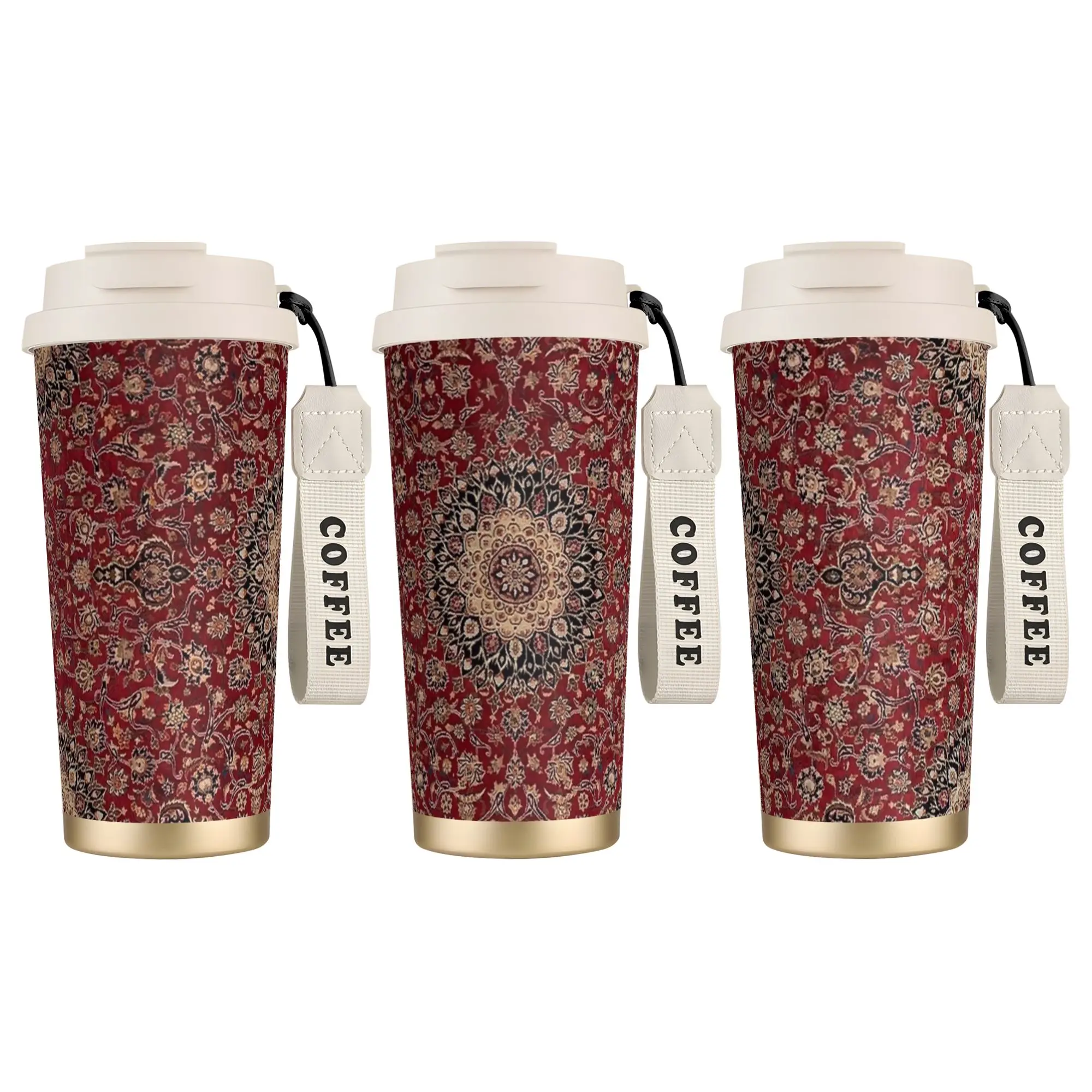 

Persian Rug Design 316 Stainless Steel Tumbler Travel Thermal Mugs Large Coffee Cups Portable Cold and Hot Milk Tea Water Bottle