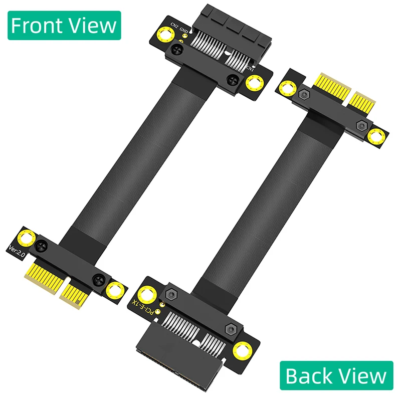 Cabo Riser PCIE X1 para PC Desktop, Cabo de Extensão, Cabo Flex Relocate, PCIE 3.0, Slot 1X a 1X, PCI Express, 1X Riser Card, 20cm, 8GB